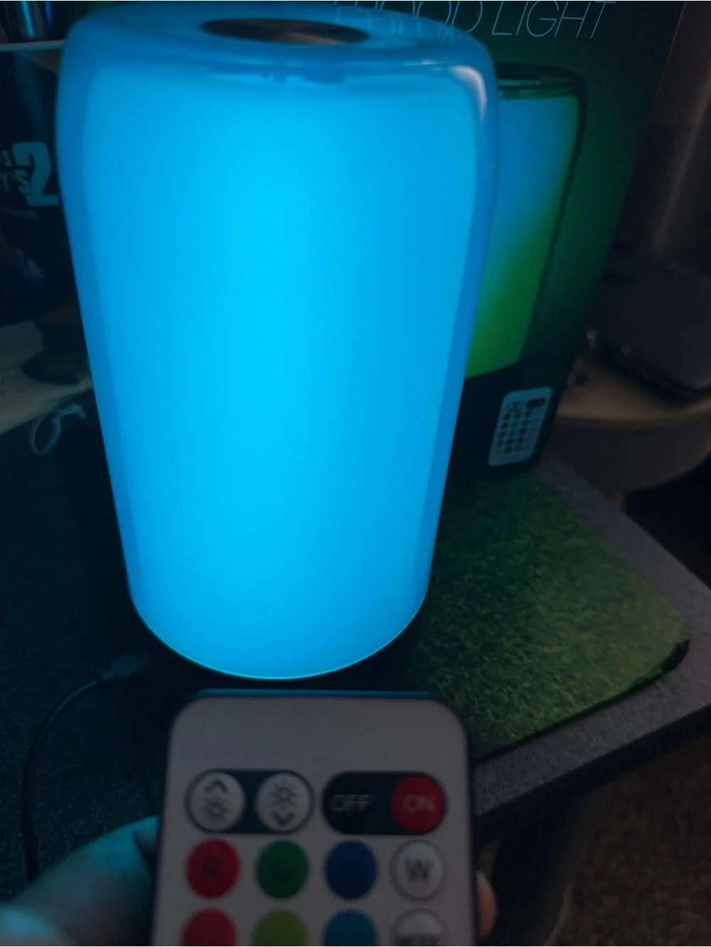 Merkury ColorFlow Mood Light Lantern — White LED Color-Changing Lamp